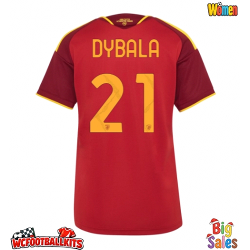 AS Roma Paulo Dybala #21 Replica Home Stadium Shirt for Women 2026-27 Short Sleeve